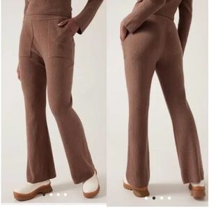 Athleta NWT Felicity Cozy Pant Knit Ribbed Brown Lounge Pants Size XL